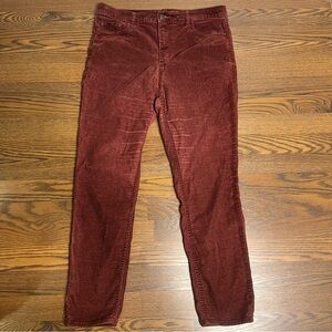LOFT Corduroy Brick/Red Pants size 32/14